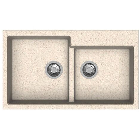 Lavello 2 vasche avena TIPTOE N200