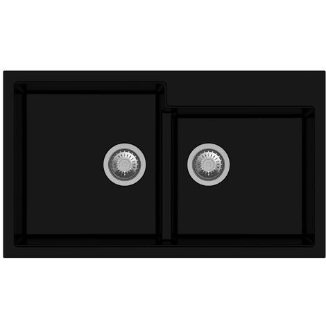 Lavello 2 vasche nero TIPTOE N200