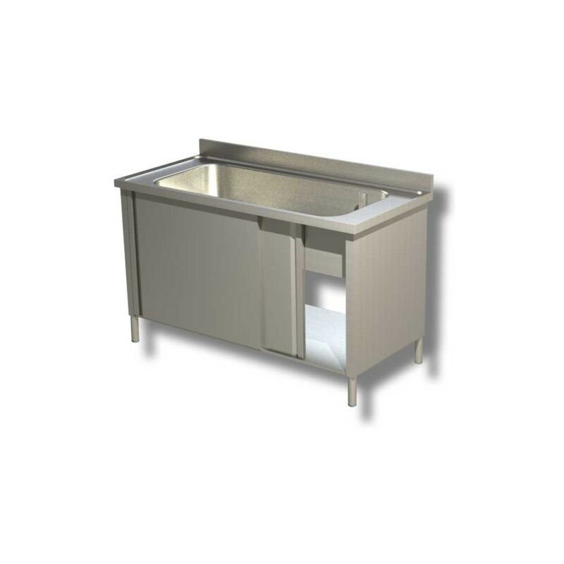 Lavello 200x70x85 acciaio inox 430 armadiato