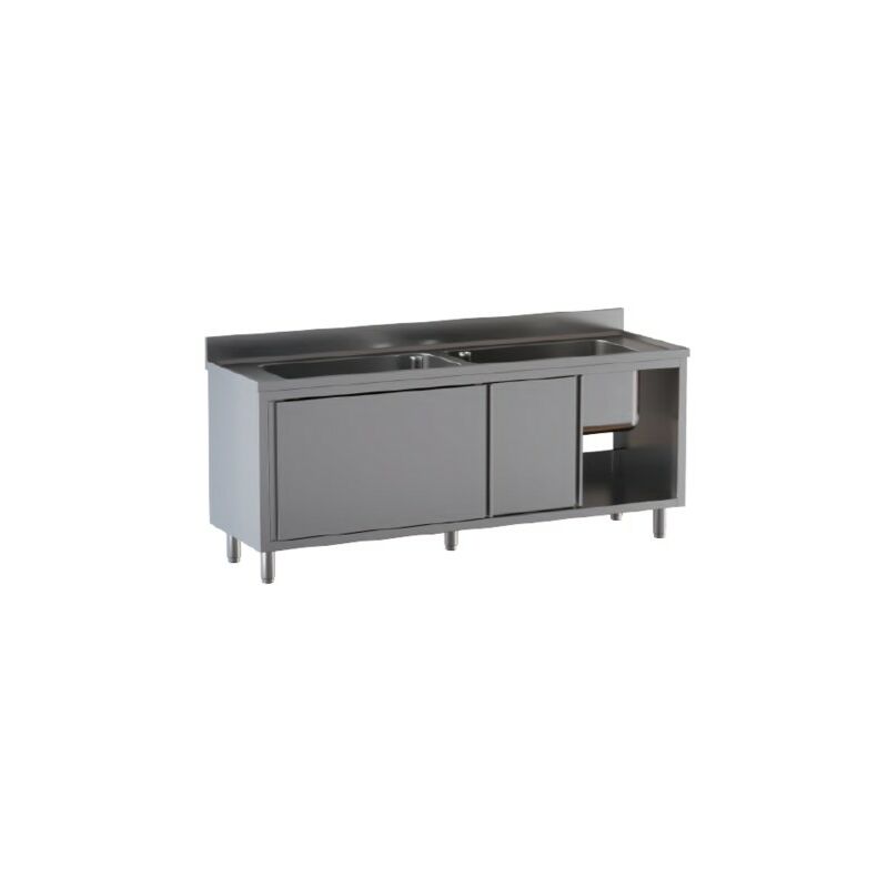 Lavello 200x70x85 acciaio inox 430 armadiato