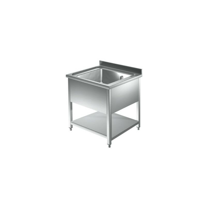 Lavello 50x60x85 acciaio inox 430 su gambe ripiano...