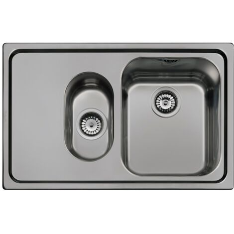 Lavello 79x50 cm 1+1/2 vasca nero