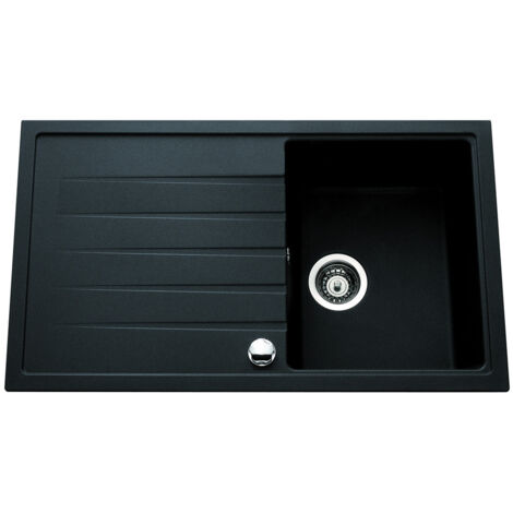 Lavello ANCOLINE - 1 vasca e 1 scolapiatti - 860x500mm Nero