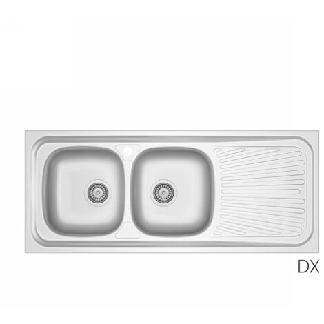 LAVELLO APPOGGIO IN ACCIAIO INOX MOD. LA01 CM 120x50- cm. 120 gocciolatoio dx- DH- pezzi 1