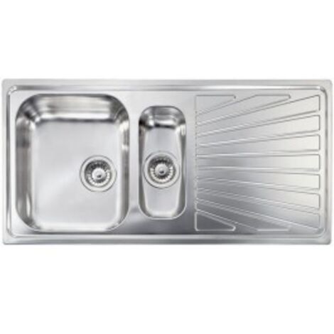 Lavello COMETA 100x50 2 vasche sinistre+ gocciolatoio ACCIAIO INOX
