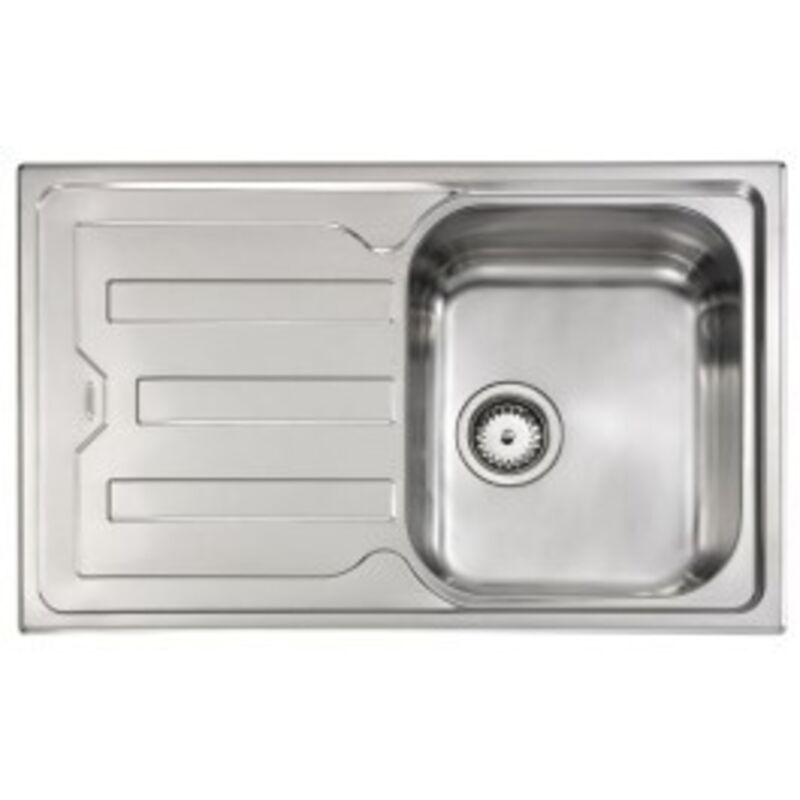 Lavello Cristal 79x50 1 Vasca Destra Gocciolatoio Acciaio Inox