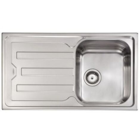 Lavello CRISTAL 86X50 1 vasca destra + gocciolatoio ACCIAIO INOX