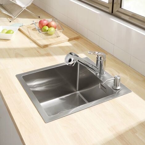 Mobile sottolavello cucina 90x50 2 ante con lavello inox a due vasche