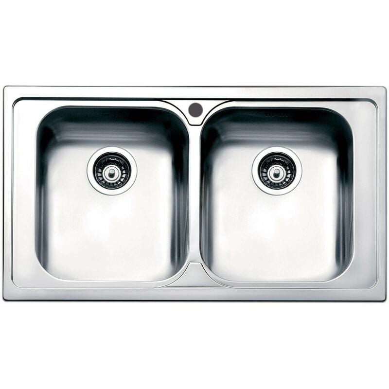 Apell - Lavello Cucina 2 Vasche 86x50 cm in Acciaio Inox Venezia