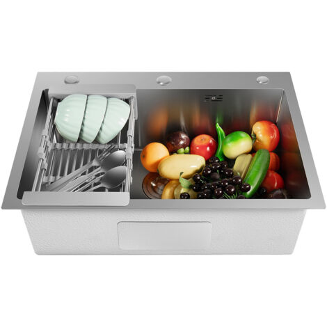Lavello cucina a cascata acciaio inox 304 grande vasca singola integrato