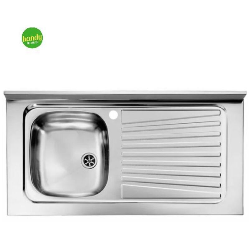 Lavello Cucina Da Appoggio In Acciaio Inox 1 Vasca Con Gocciolatoio...