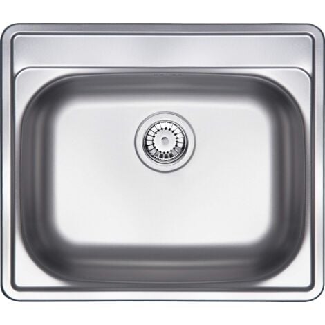 Lavello cucina singola vasca in acciaio 600 x 500 mm Deante Soul ZYU0103 Acciaio Spazzolato