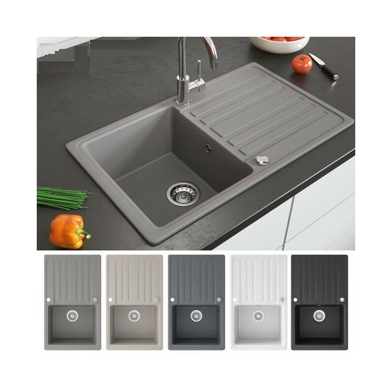 Lavandino In Ceramica Cucina.Lavello Da Cucina Lavabo 1 Vasca Lavabo Lavandino In Granito 765x460 Vari Colori Colore Beige 123776892281 3