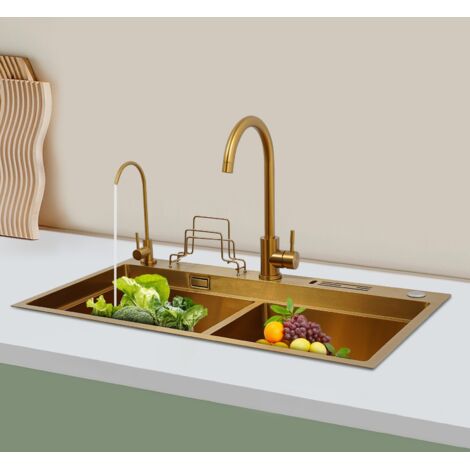 Lavello da cucina, lavello in acciaio inossidabile, set lavello da cucina multifunzione