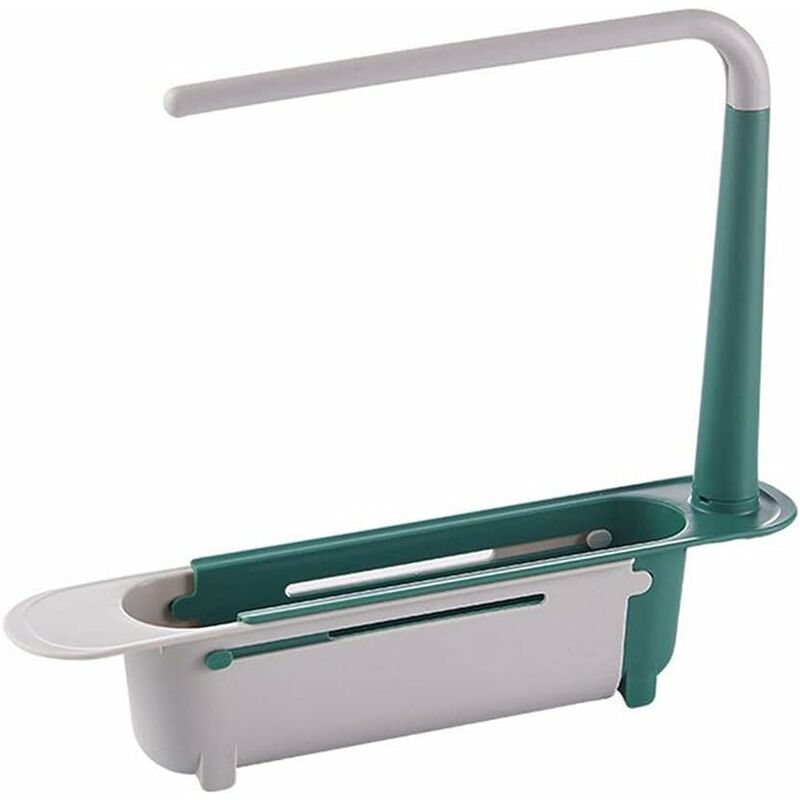 Estante de drenaje telescópico para fregadero de cocina, cesta de