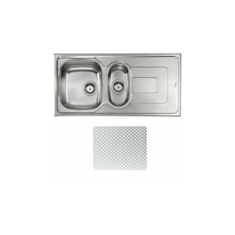 CM 011113 SCSSP LAVELLO INOX PUNTO PLUS 86 x 50 CM - 1 VASCA 40 CM CON  GOCCIOLATOIO