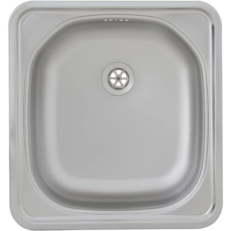 Lavello da incasso in acciaio inox, lavello da cucina, lavello 465 x 435 mm Respecta Dallas