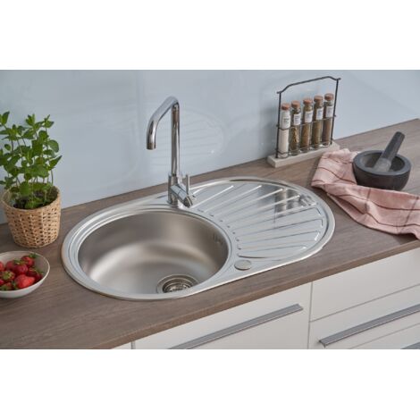 Lavello da incasso in acciaio inox lavello da cucina lavello 77 x 48 cm Respekta Cansas