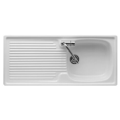 Lavello da incasso in ceramica con una vaschetta 100x45 cm reversibile