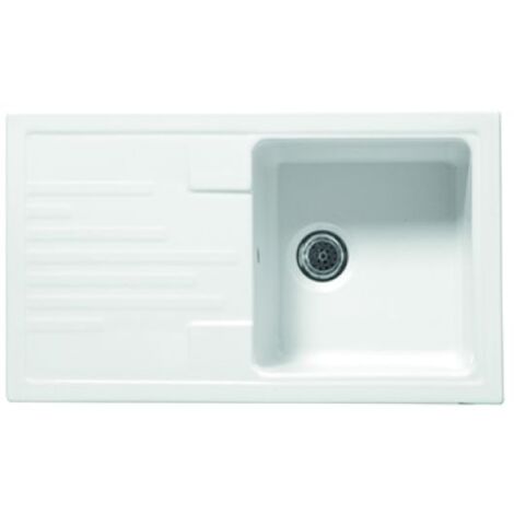 LAVELLO DA INCASSO IN CERAMICA MOD. C282 CON 1 VASCHETTA 86 x 50 Bianco