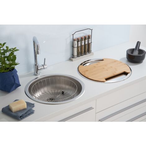 Lavello da incasso lavello rotondo set lavello da cucina rotondo in acciaio inox Respecta
