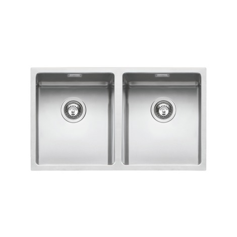 Sinonimo Di Lavandino Della Cucina.Lavello Doppia Vasca Quadra Raggio 15 Sottotop Da 75 44 Inox 1x842s Barazza