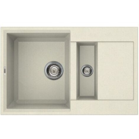 Lavello Elleci da incasso Easy 325 Granitek 62 Bianco Antico LGY32562