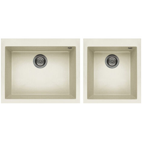 Lavello Elleci da incasso Quadra 210 Granitek Bianco Antico LGQ21062