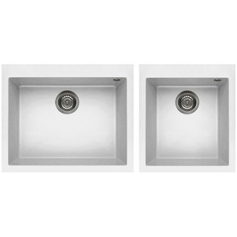 Lavello Elleci da incasso Quadra 210 Granitek Bianco LGQ21068