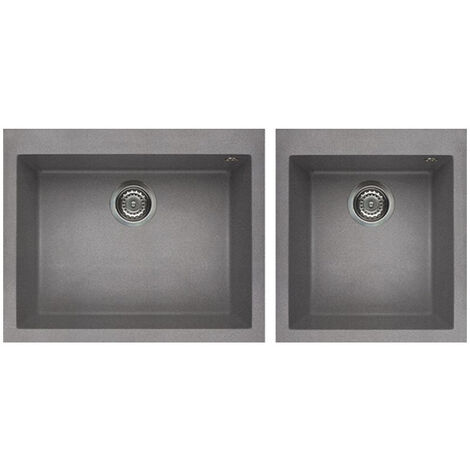 Lavello Elleci da incasso Quadra 210 Granitek Grigio Cemento LGQ21048