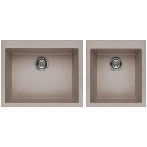 Lavello Elleci da incasso Quadra 210 Granitek Grigio Tortora LGQ21043