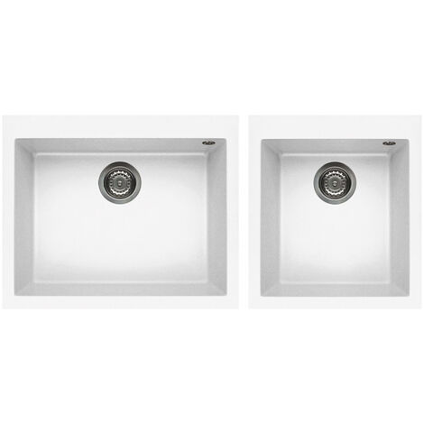 Lavello Elleci da incasso Quadra 210 Keratek Plus Bianco White Assoluto LKQ21096
