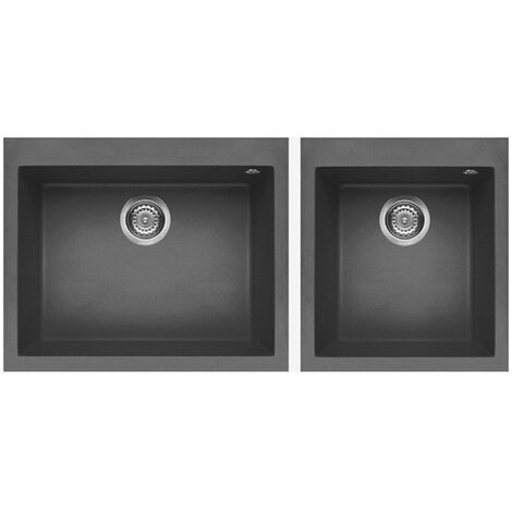 Lavello Elleci da incasso Quadra 210 Keratek Plus Grigio Dark Grey LKQ21099
