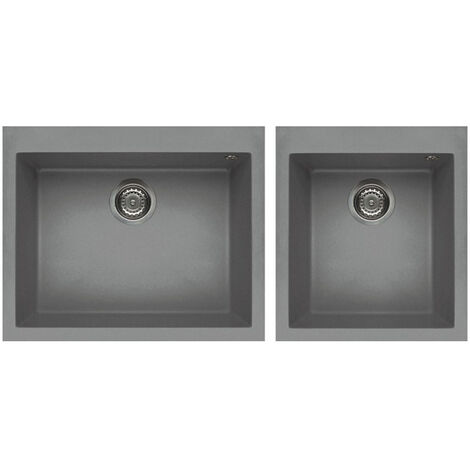 Lavello Elleci da incasso Quadra 210 Keratek Plus Grigio Light Grey LKQ21097