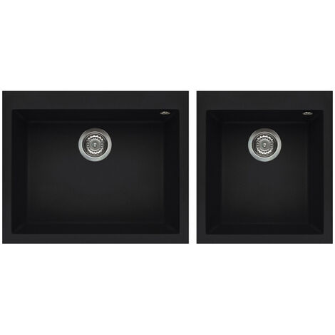 Lavello Elleci da incasso Quadra 210 Keratek Plus Nero Black Assoluto LKQ21086
