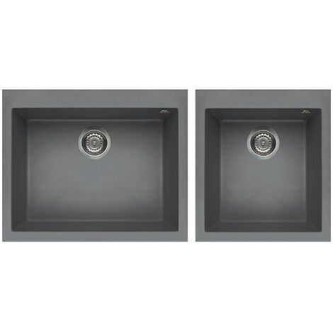 Lavello Elleci da incasso Quadra 210 Metaltek Grigio Titanium LMQ21073