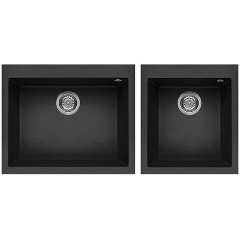 Lavello Elleci da incasso Quadra 210 Metaltek Nero Ghisa LMQ21070