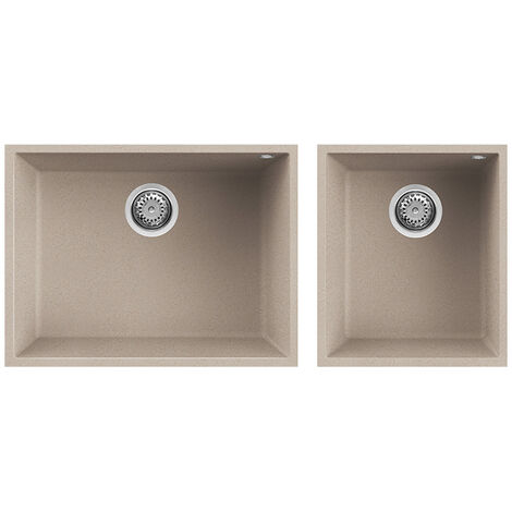 Lavello Elleci da incasso Quadra 210 Sottotop Granitek Avena LGQ21051BSO