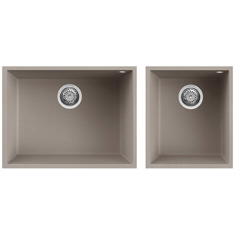 Lavello Elleci da incasso Quadra 210 Sottotop Granitek Grigio Tortora LGQ21043BSO
