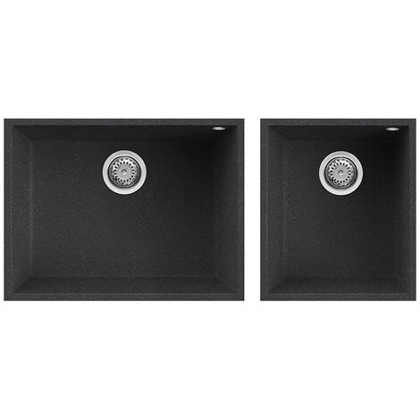 Lavello Elleci da incasso Quadra 210 Sottotop Granitek Nero Pietra LGQ21054BSO