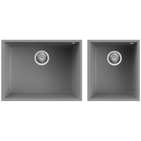 Lavello Elleci da incasso Quadra 210 Sottotop Metaltek Grigio Titanium LMQ21073BSO