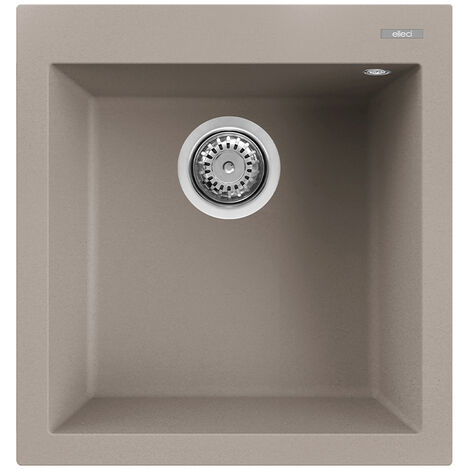 Lavello Elleci Incasso 1 vasca 47x50 Quadra 102 Granitek Grigio Tortora LGQ10243