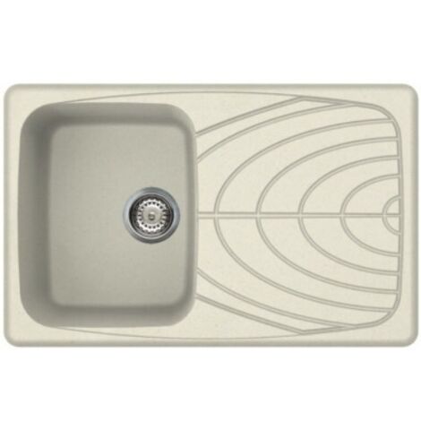 Lavello Elleci Incasso 1 vasca 79x50 Master 300 Granitek Bianco Antico LGM30062