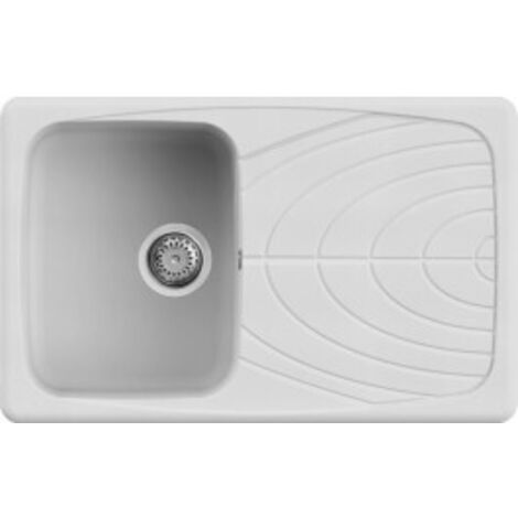 Lavello Elleci Incasso 1 vasca 79x50 Master 300 Granitek Bianco LGM30068