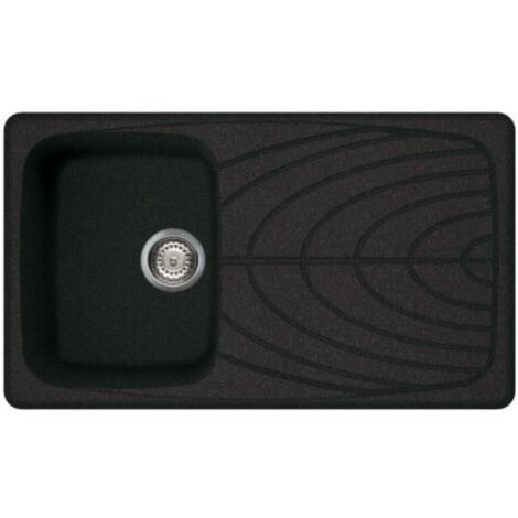 Lavello Elleci Incasso 1 vasca 86x50 Master 400 Granitek Nero Pietra LGM40054