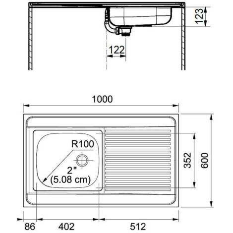 Lavello FRANKE in acciaio inox - 1000x600 mm - MAN711-1000 - 013939