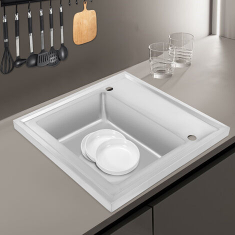 Lavello granito, lavello da cucina 6060 cm, lavello incassato, lavello, granito, sifone, lavello