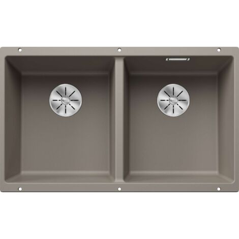 lavello incasso 75 cm silgranit subline 350/350-u tortora - 523581 - blanco