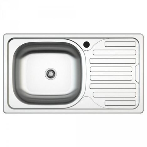 Lavello incasso cucina acciaio 76x43.5 una vasca e gocciolatoio destro SA07DX Samet