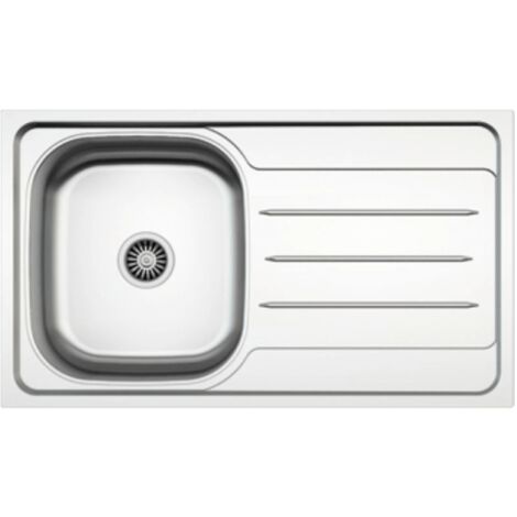 Lavello incasso cucina MP861VDX acciaio 86x50 cm una vasca e gocciolatoio destro EFFEZ